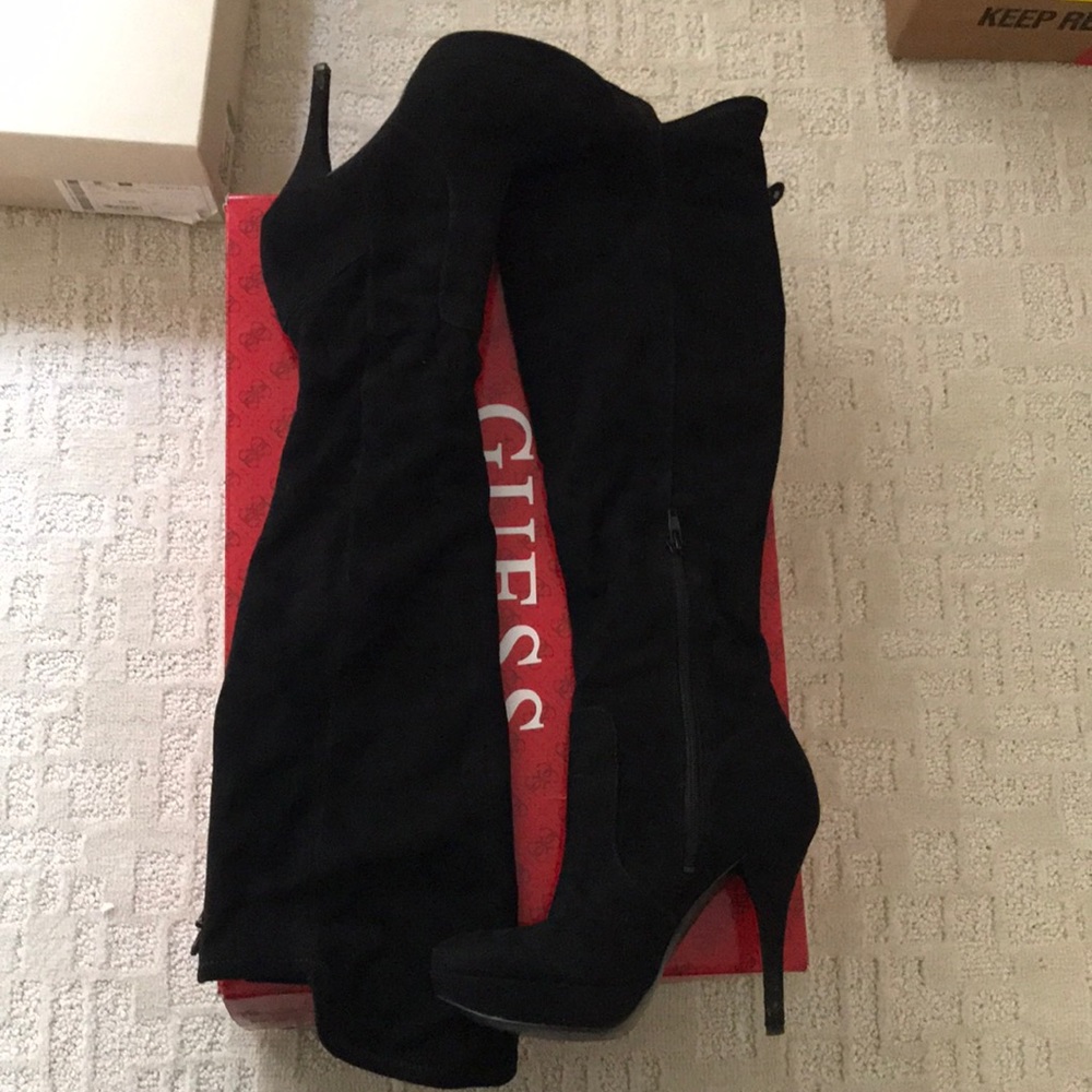 Guess over the knee heel boots